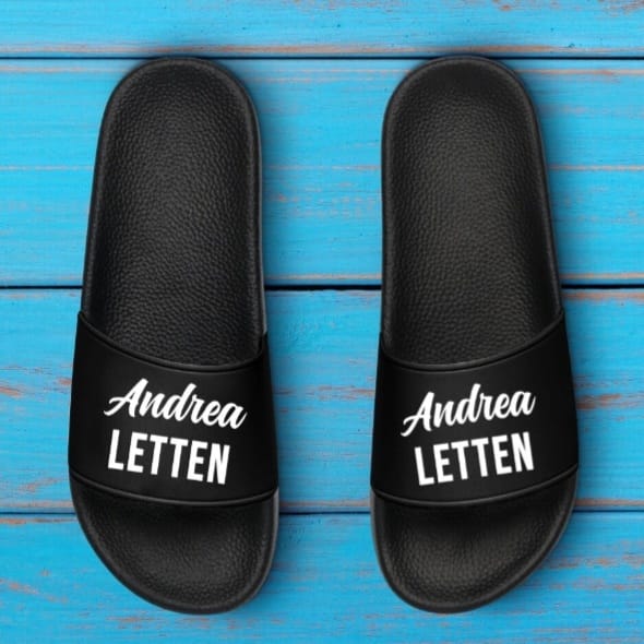 Customer photo review of Deine Letten - Personalisierte Badeschlappen mit Name