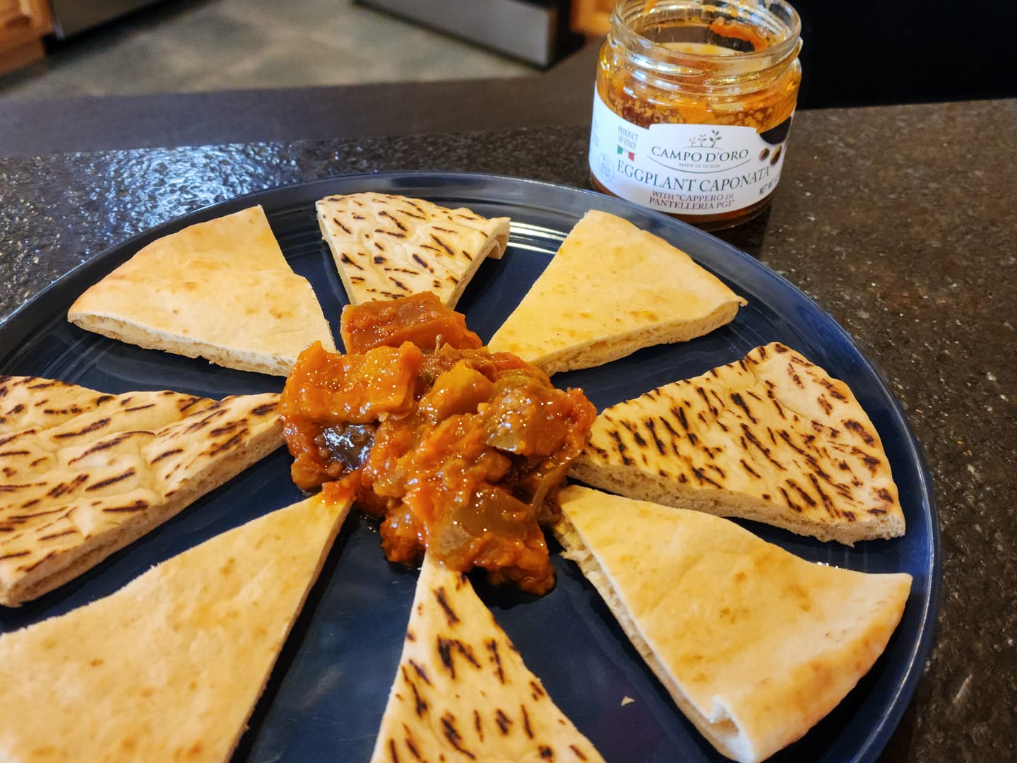 Customer photo review of Pantelleria PGI Eggplant Caponata with Capers by Campo d'Oro, 6.3 oz (180 g)