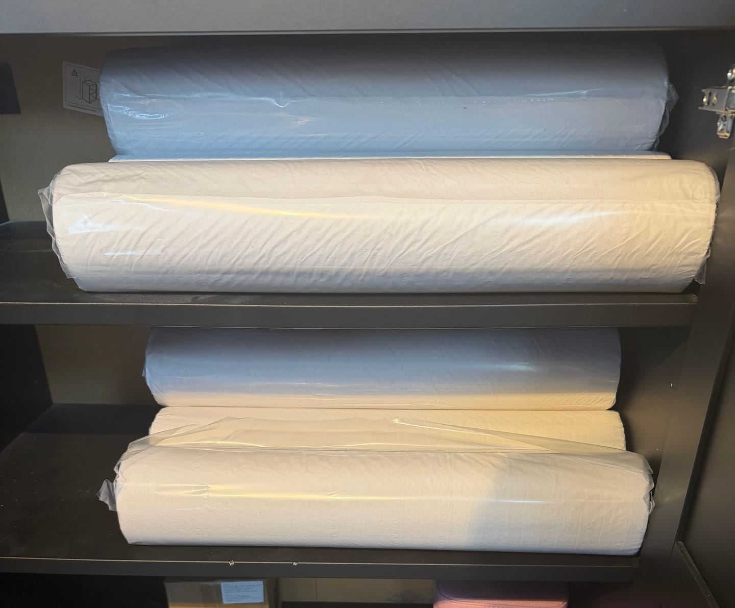 Customer photo review of Couch Rolls 20" - 2ply - Essentials White - 40m x 500mm - Case of 12
