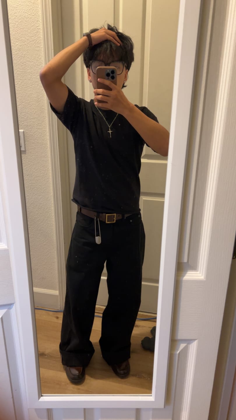 Customer photo review of Black Selvedge Denim