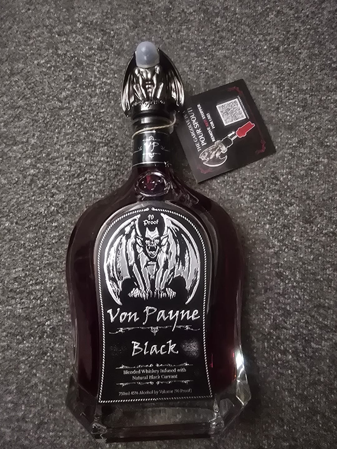 Customer photo review of Von Payne Black Blended Whiskey