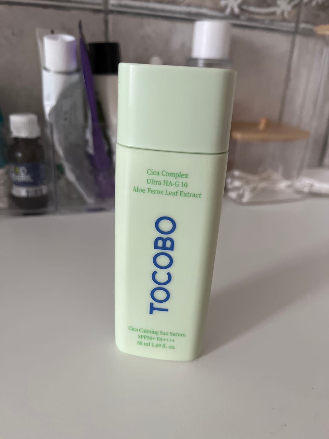 Customer photo review of Nomierinošs saules aizsargserums Tocobo Cica Calming Sun Serum SPF50+ PA++++