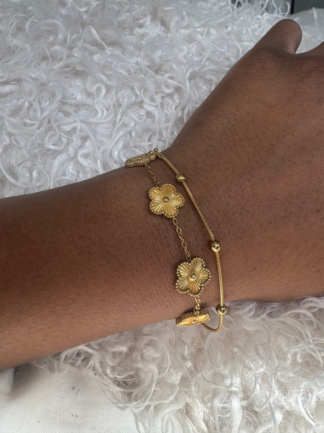 Customer photo review of Golden Clover Bracelet