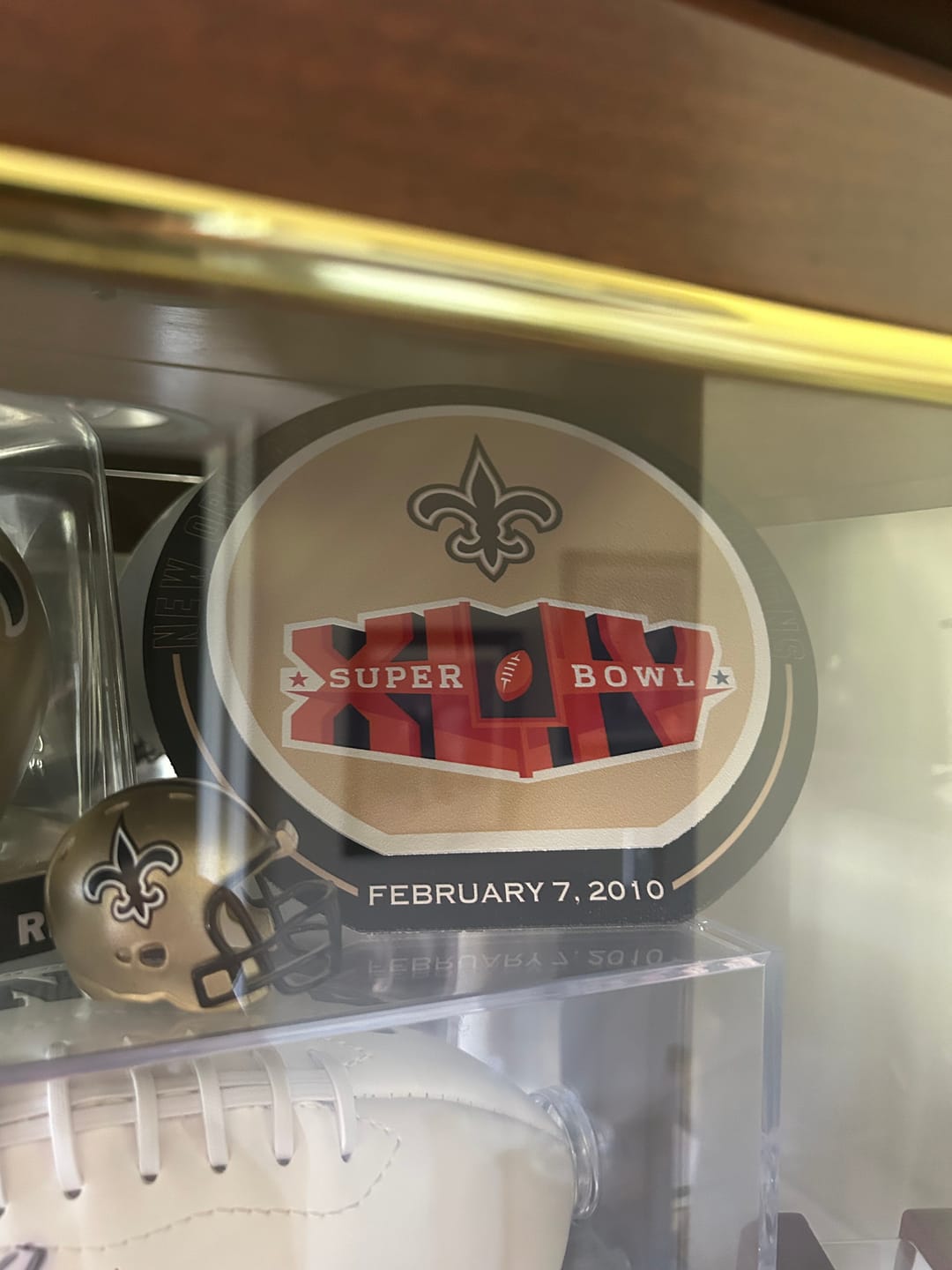 Customer photo review of New Orleans Saints Super Bowl XLIV "Double Play" On the Shelf or on the Wall Art