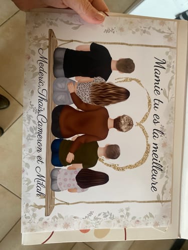 Customer photo review of Affiche Personnalisée - Mamie et Petits-enfants
