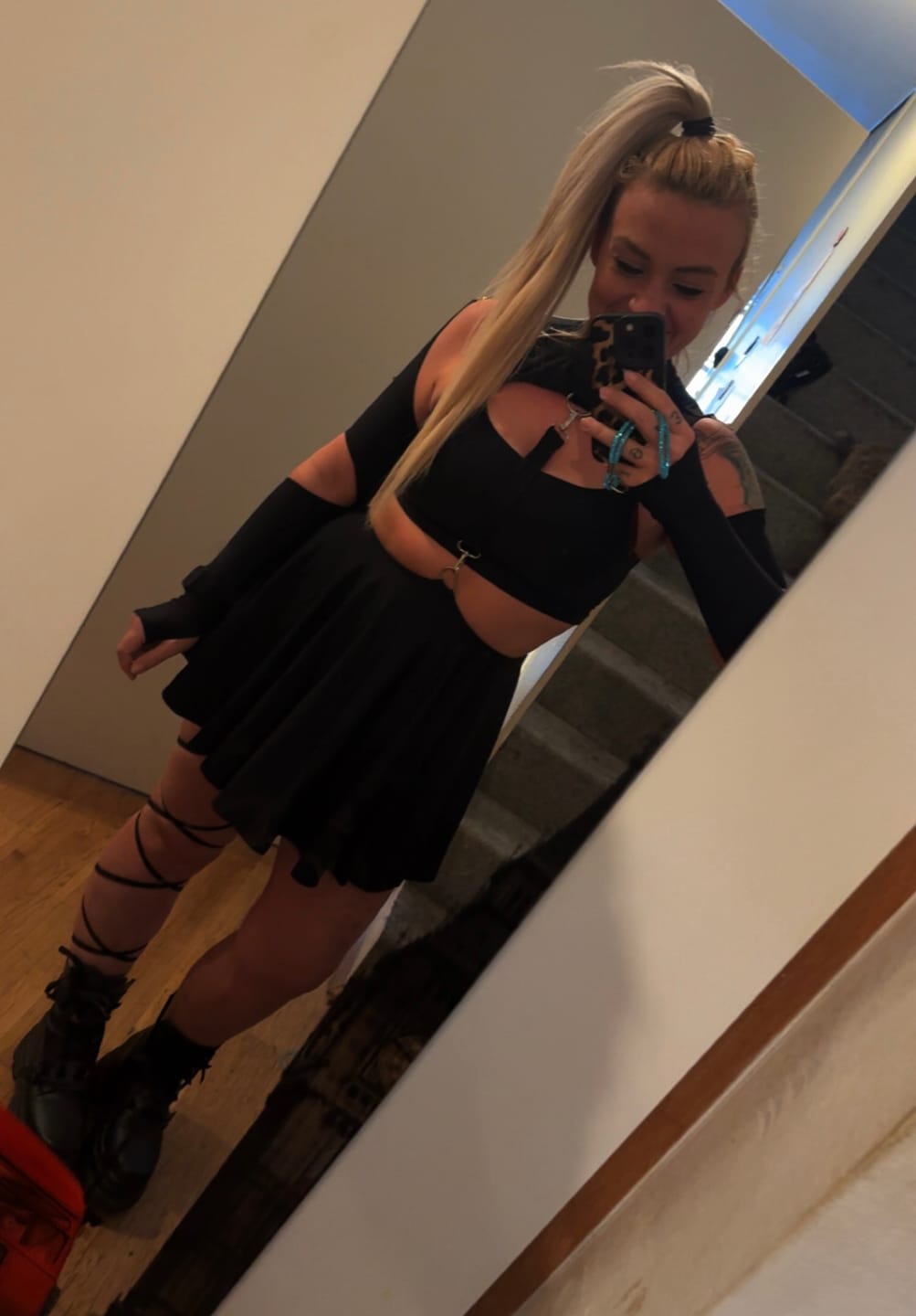 Customer photo review of Black Cut Out 2 Piece Dress with Rings