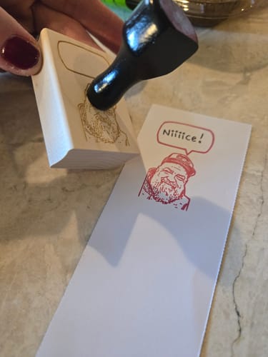 Customer photo review of Face Stamp (Wood Stamp)﹘US