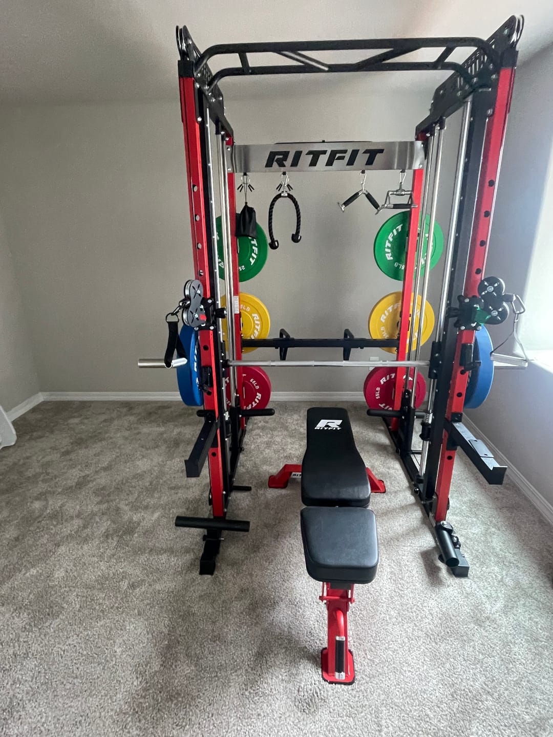 Customer photo review of RitFit M1 PRO Smith Machine Home Gym Package Comprehensive All-In-One Workout System