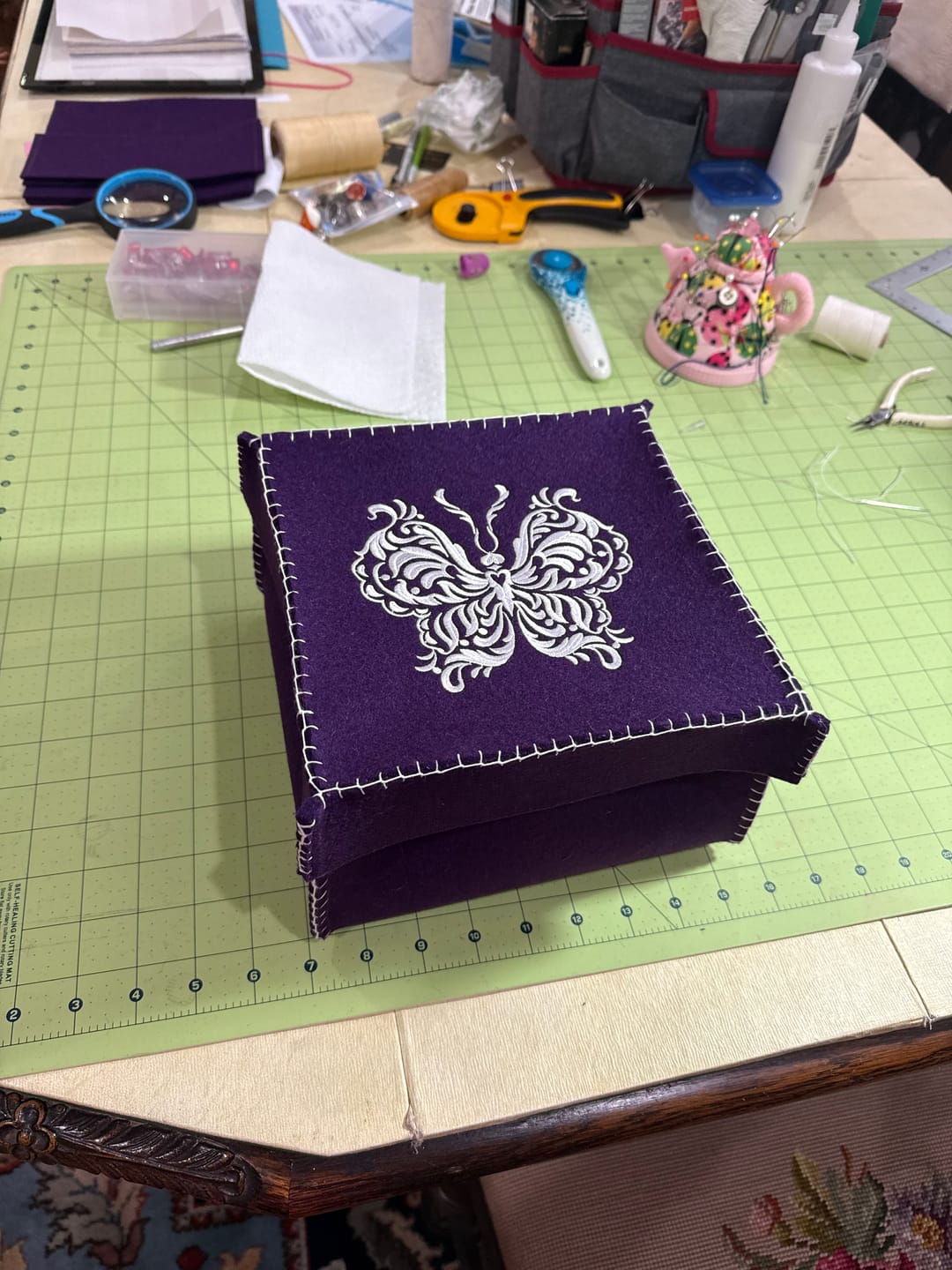 Customer photo review of 3mm Thick 100% Wool Designer Felt By Foot - Regular Collection