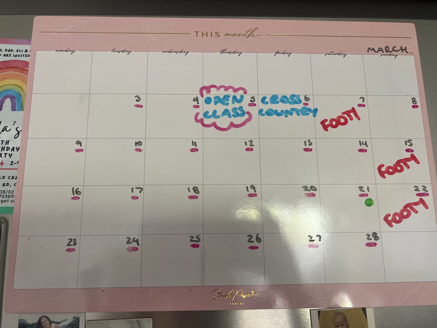 Customer photo review of Monthly Planner Magnet - Blush