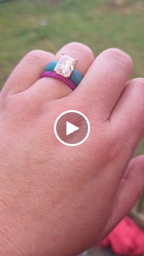 Customer video review of Silicone Ring – 10×8 mm Emerald Cut CZ | Patented Design - GlowStone Collection
