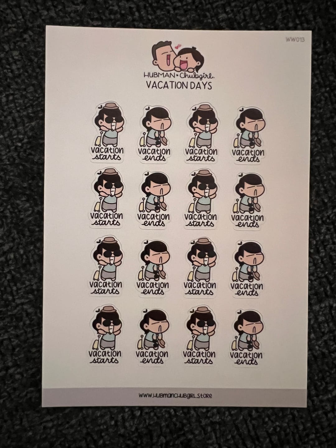 Customer photo review of Vacation Days Planner Stickers