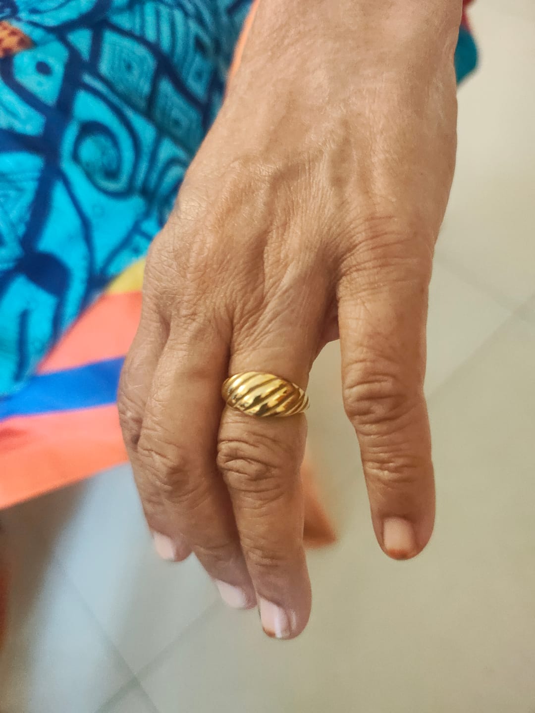 Customer photo review of Croissant Dome Ring