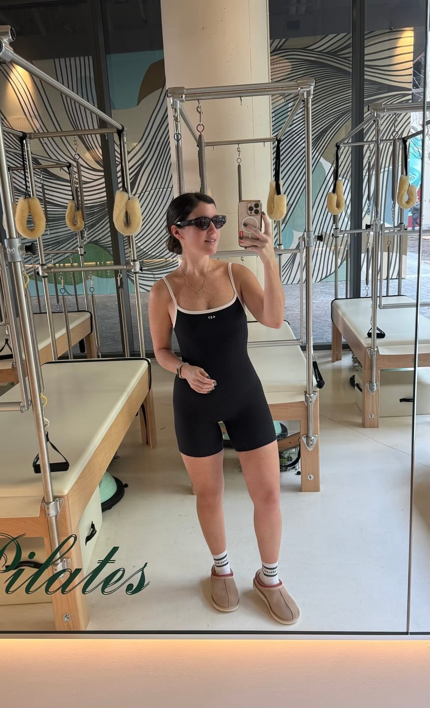 Customer photo review of The Shorts Onesie / Black-Cream