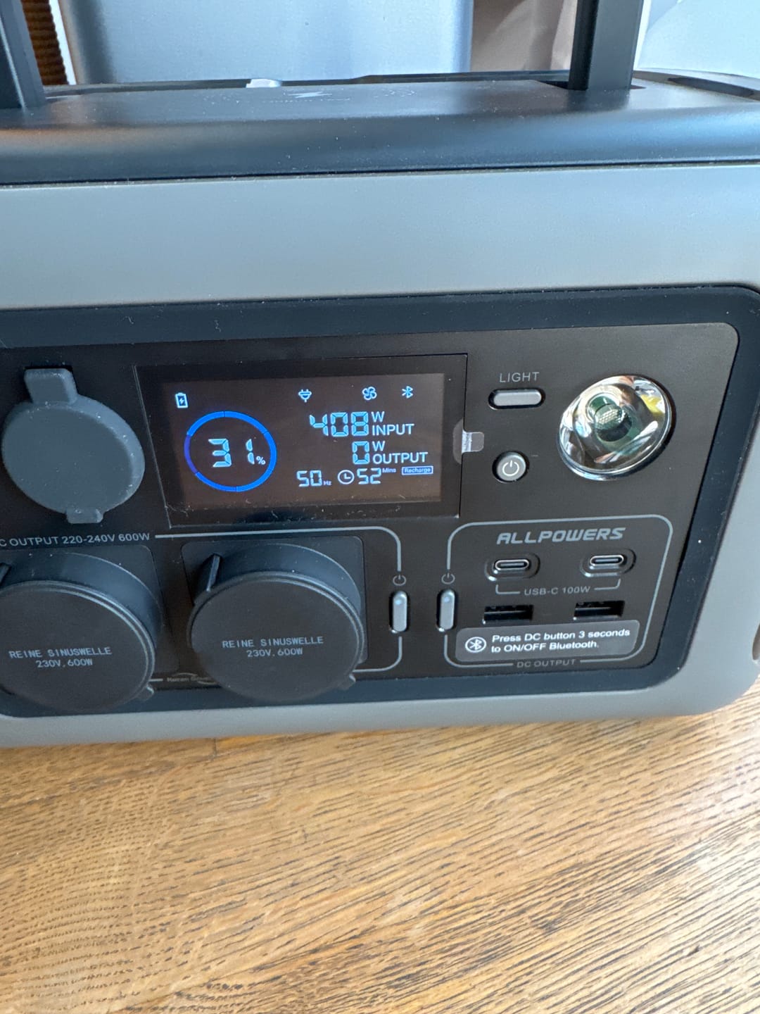 Customer photo review of ALLPOWERS R600 Tragbare Powerstation  | 600W 299Wh