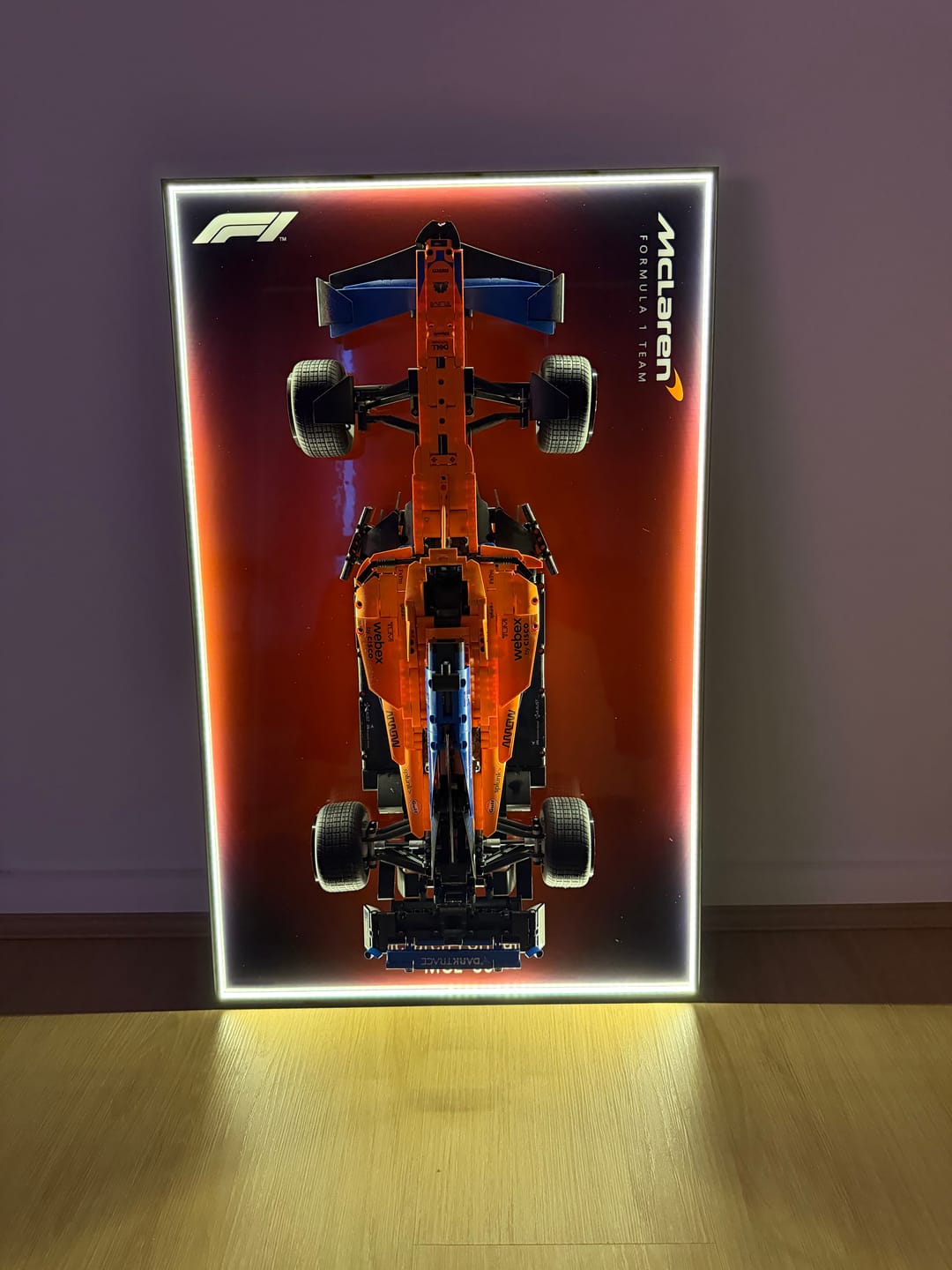 Customer photo review of LED Wall Display Frame for LEGO® Technic McLaren F1 Race Car 42141