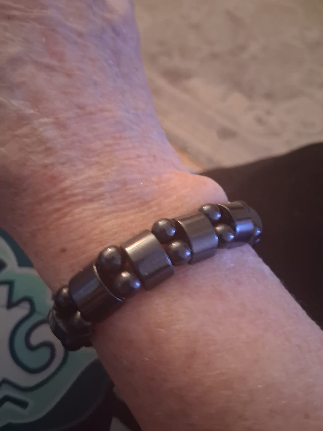 Customer photo review of Hematite Energy Bracelet