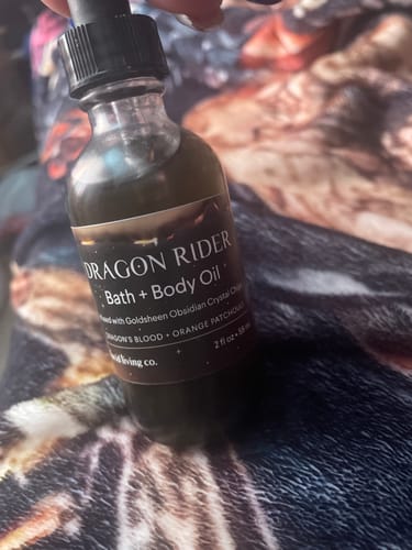 Customer photo review of Dragon Rider Bath & Body Oil