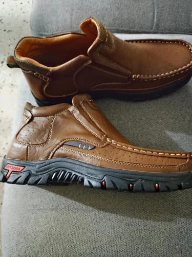 Customer photo review of EaseStep™ Waterproof Non-Slip Ankle Boots – Soft Comfort & Orthopedic Support