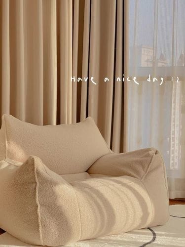 Customer photo review of DODO BEAN BAG - TEDDY FLEECE BEIGE
