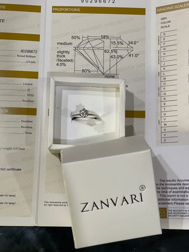 Customer photo review of THE PRISMATIC STONE OF MOISSANITE RING