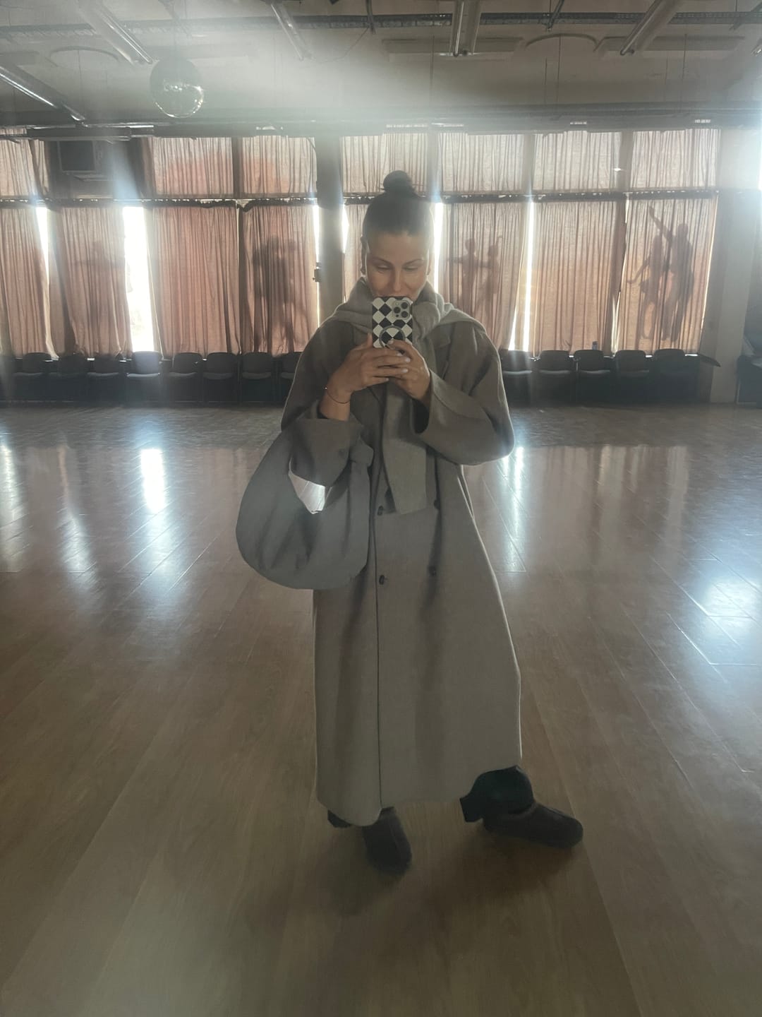 Customer photo review of Woven Bag Medium Suede