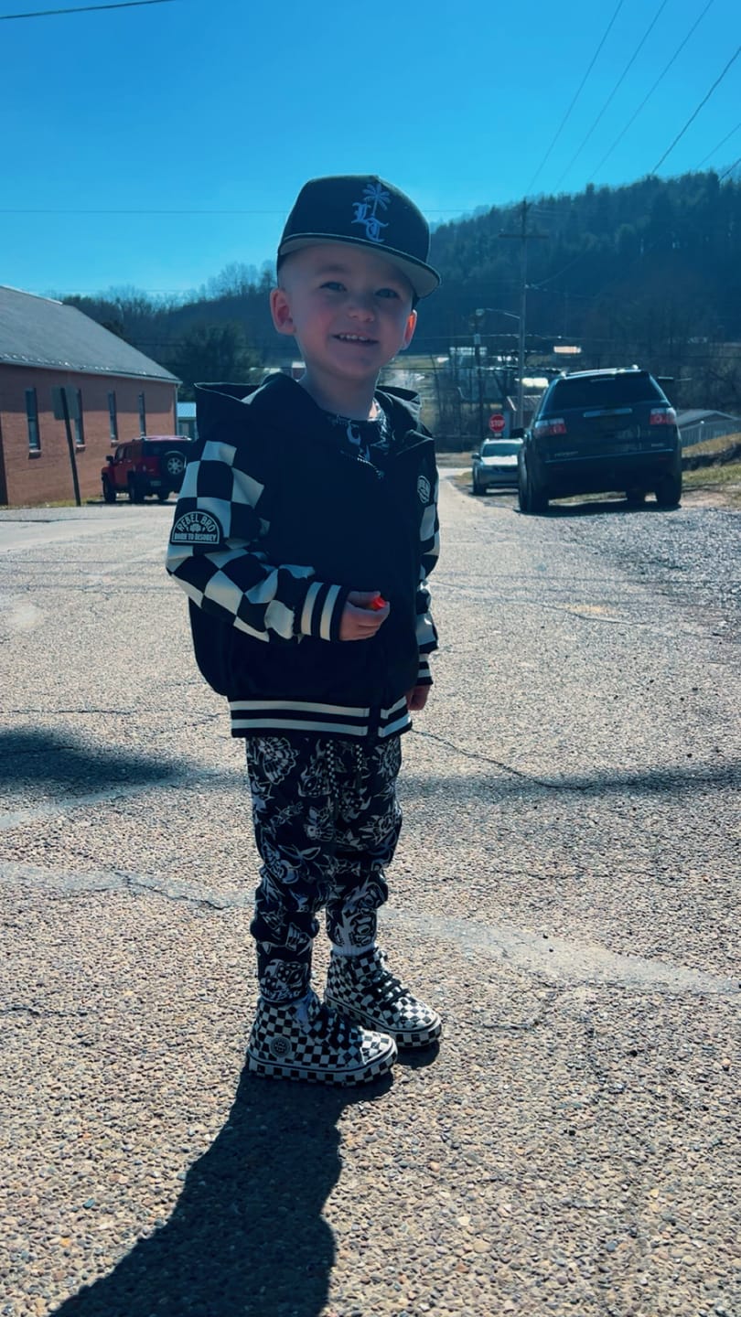 Customer photo review of Hydro Letterman Jacket in Black + Cream Checkered