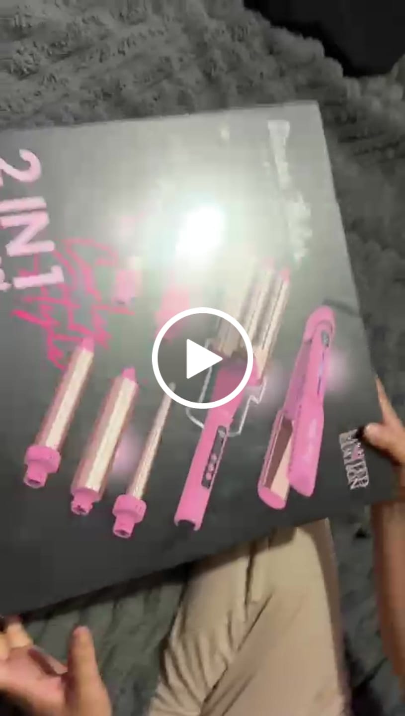 Customer video review of Set Plancha Profesional Infrarroja + Ferro 6 en 1 Light Pink