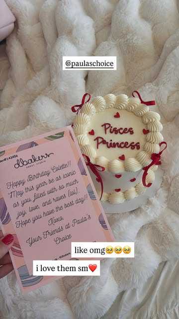 Designer celebration cake with custom lettering and decoration