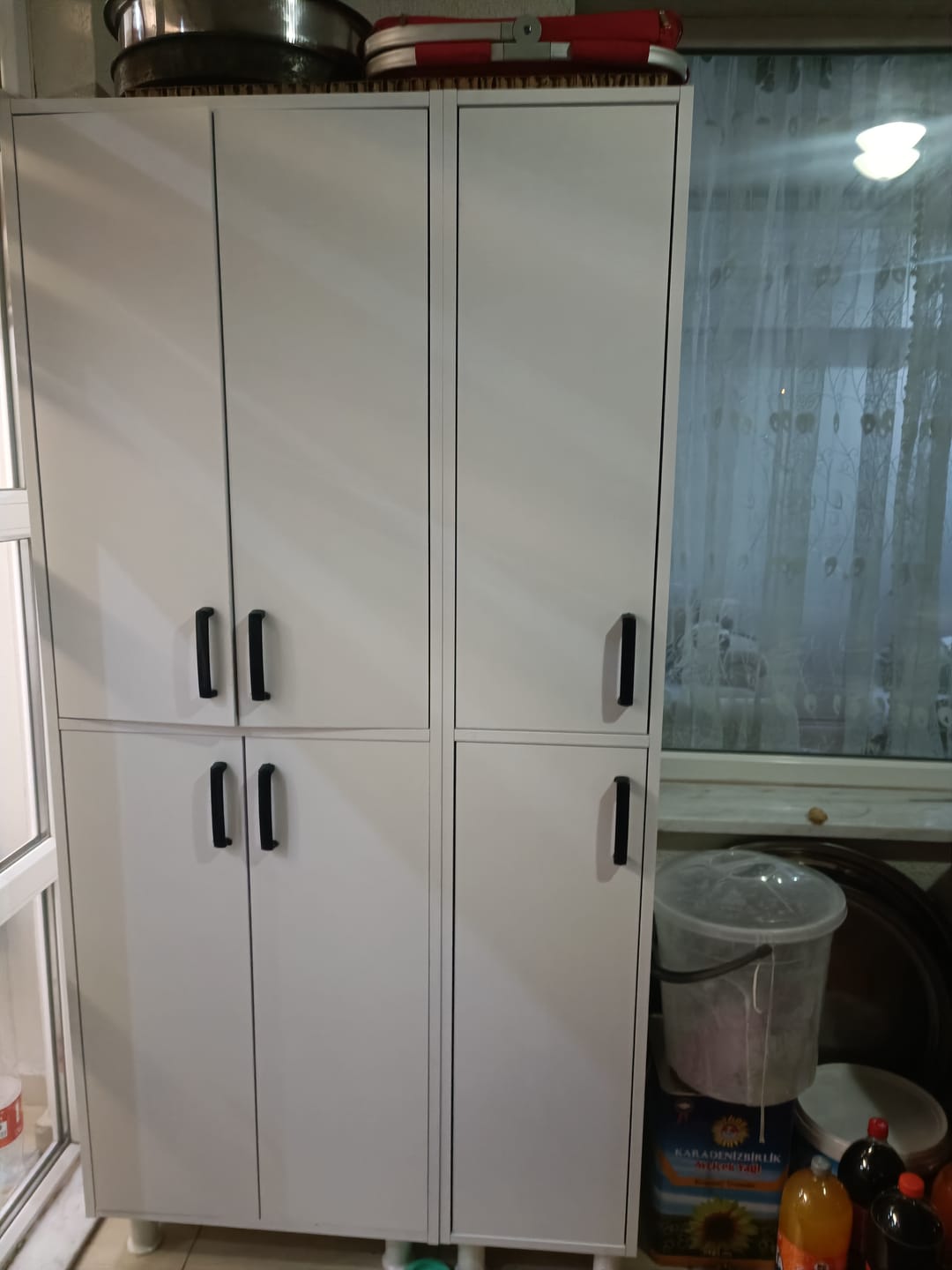 Customer photo review of Rani F1 Çok Amaçlı Dolap 2 Kapaklı 6 Raflı Banyo Kiler Mutfak Dolabı Beyaz M1