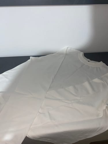 Customer photo review of Longsleeve Cropped Blanks 220GSM Off White