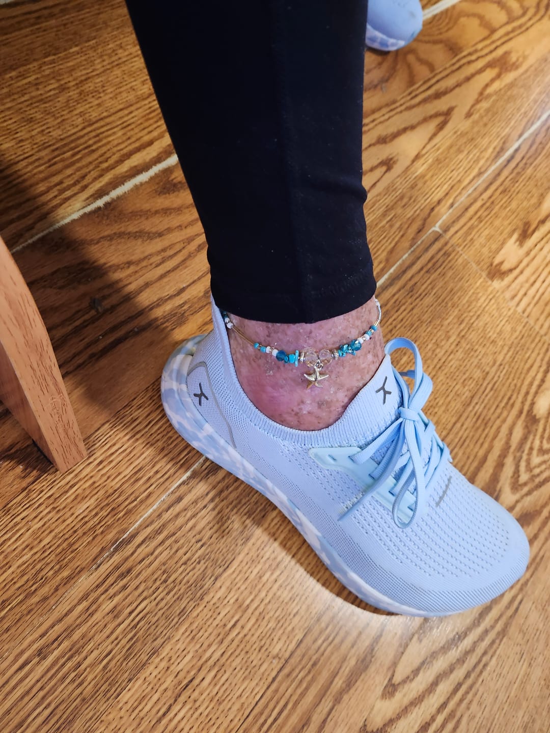 Customer photo review of Starfish Turquoise Anklet