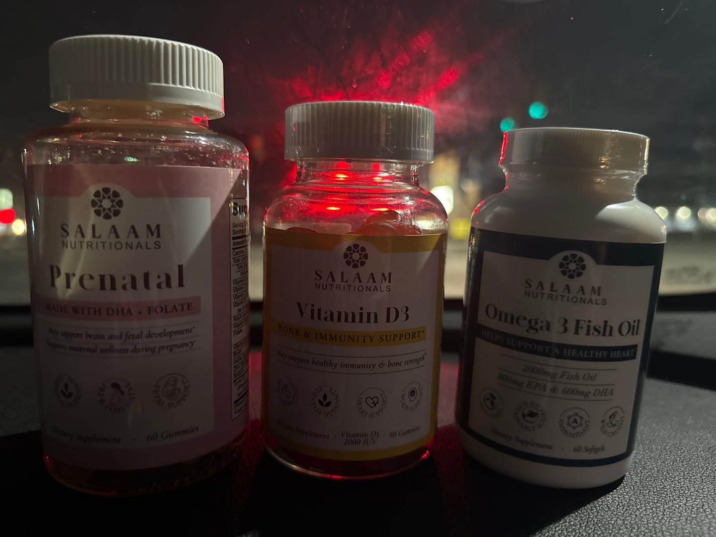 Customer photo review of NEW, Halal Prenatal Bundle: Vitamin D3, Omega 3 Fish Oil & Prenatal Gummies (3 Bottles)