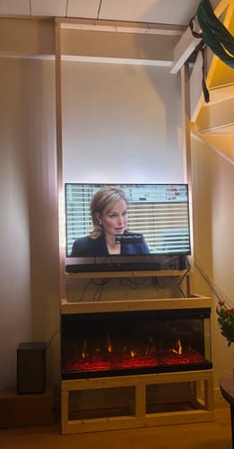 Customer photo review of EVIQ Elektrische sfeerhaard 3D Platina 42″ inch – 107 cm