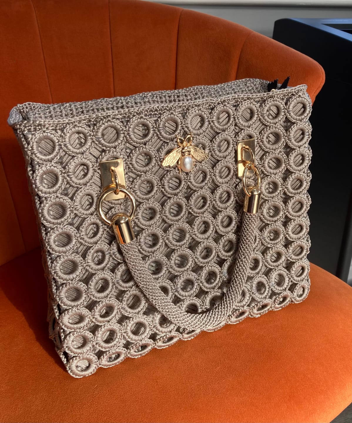 Customer photo review of CrochetPark™ Garden Bee Crochet Bag Kit