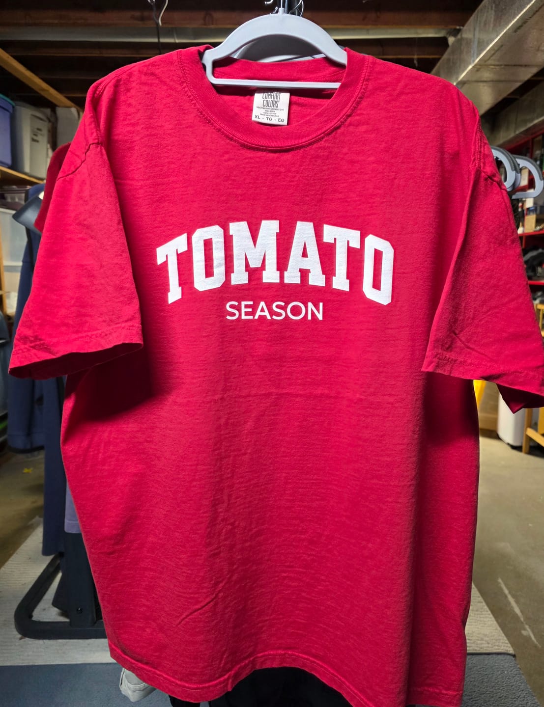 Customer photo review of Tomato Season T-shirt
