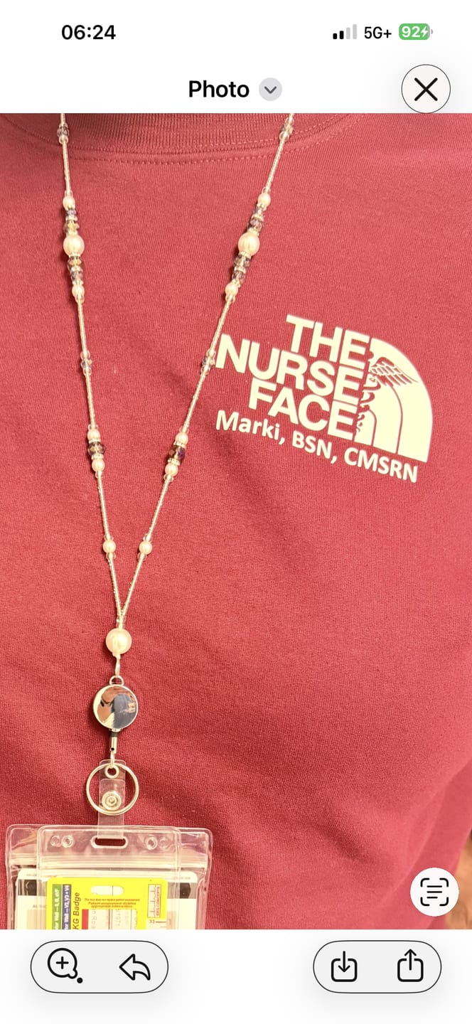 Customer photo review of The Nurse Face Crew Neck Sweatshirt