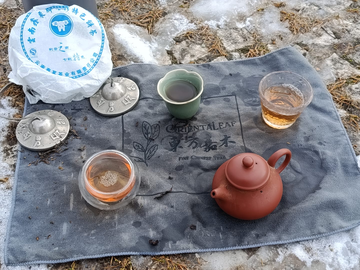 Customer photo review of On Taoism Jingyang Golden Flower Fu Brick Tea - 350g Cake (2020)
