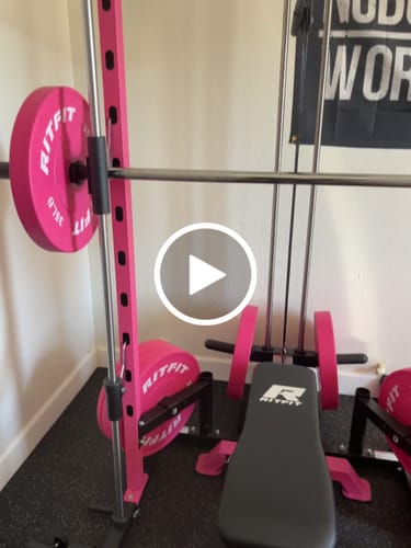 Customer video review of RitFit PSR05 2.0 Pink Smith Machine Package with LAT-Pull Down Attachments