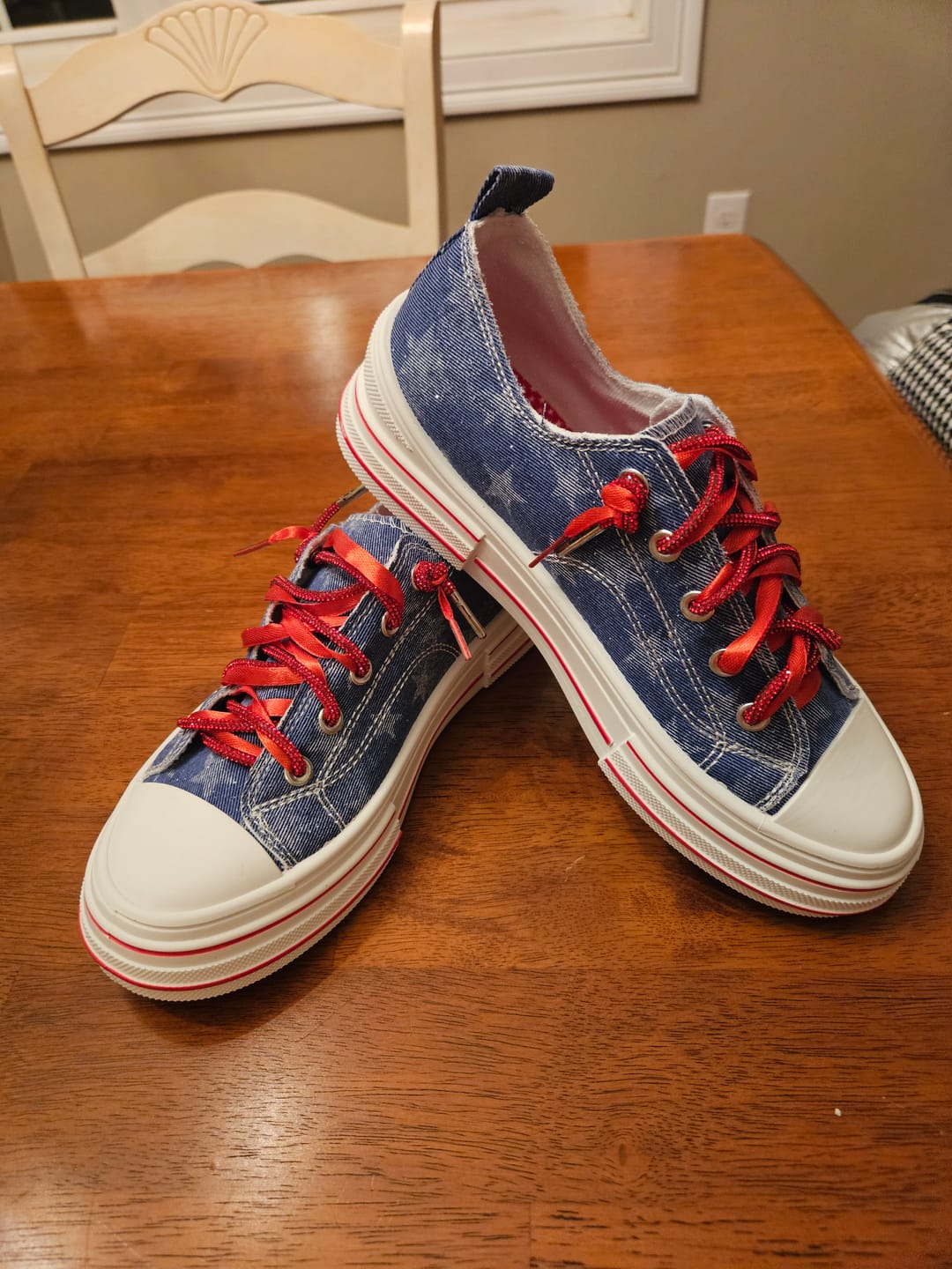 Customer photo review of Very G Dark Denim Aman Usa Sneakers