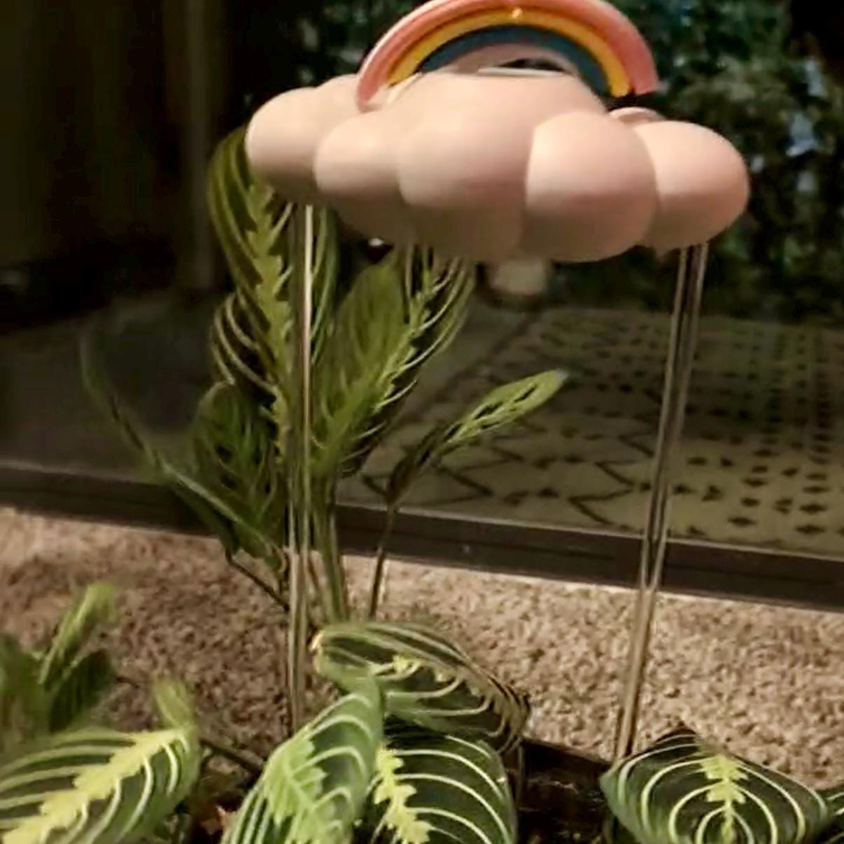 Customer photo review of Original Dripping Rain Cloud with Sun and Pastel Rainbow Charms