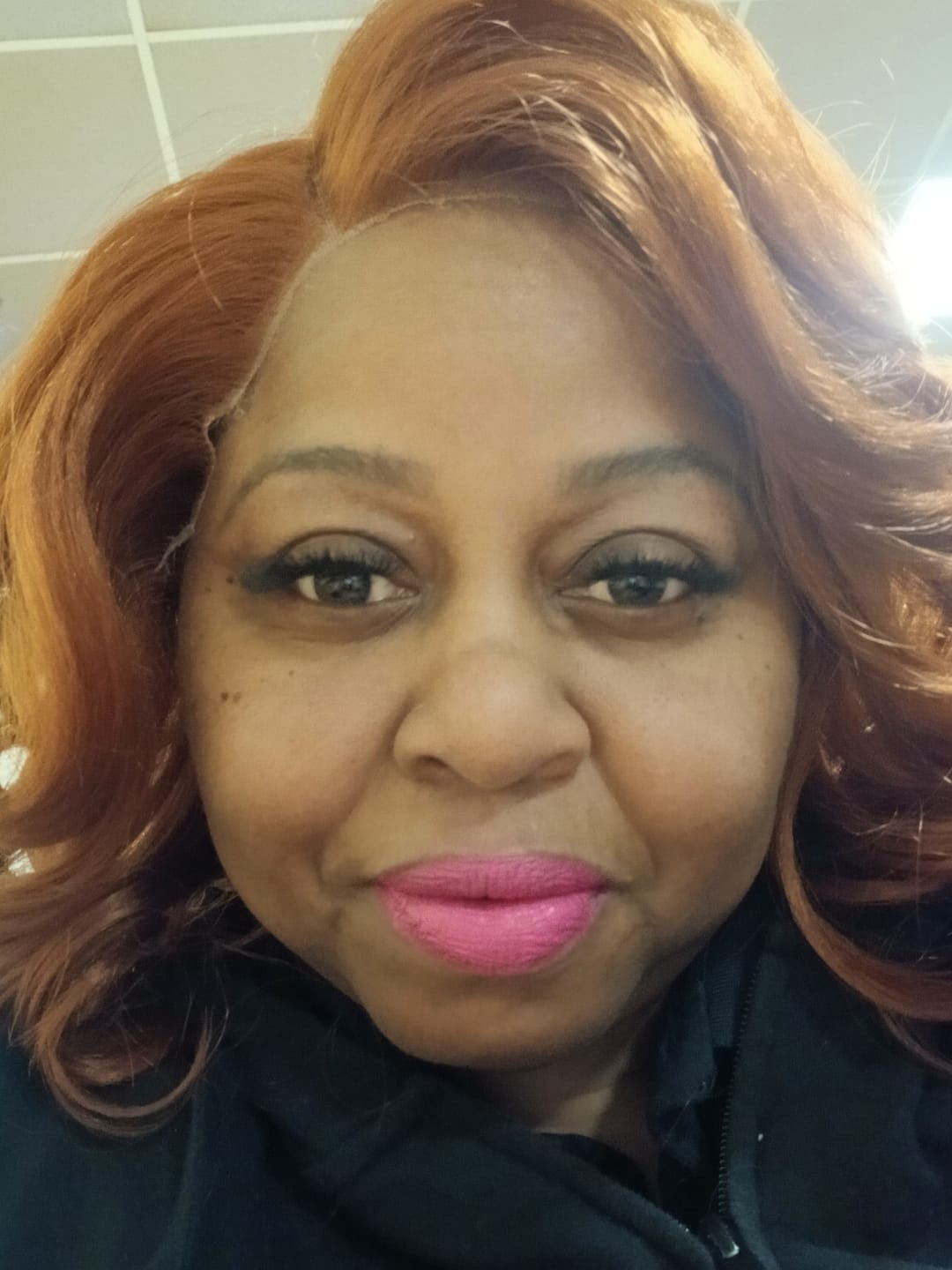 Customer photo review of Outre Melted Hairline Glueless HD Deep Part Lace Frontal Wig - MH 117