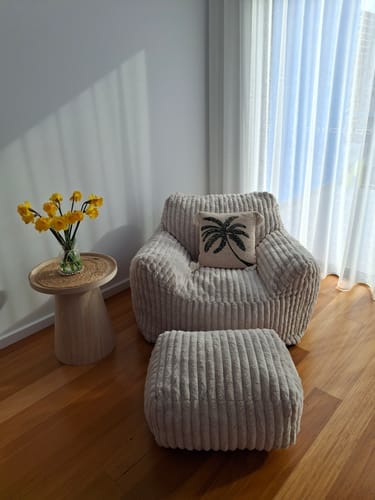 Customer photo review of DODO LOUNGE CHAIR - CHANNEL CORD FROSTED GRAY