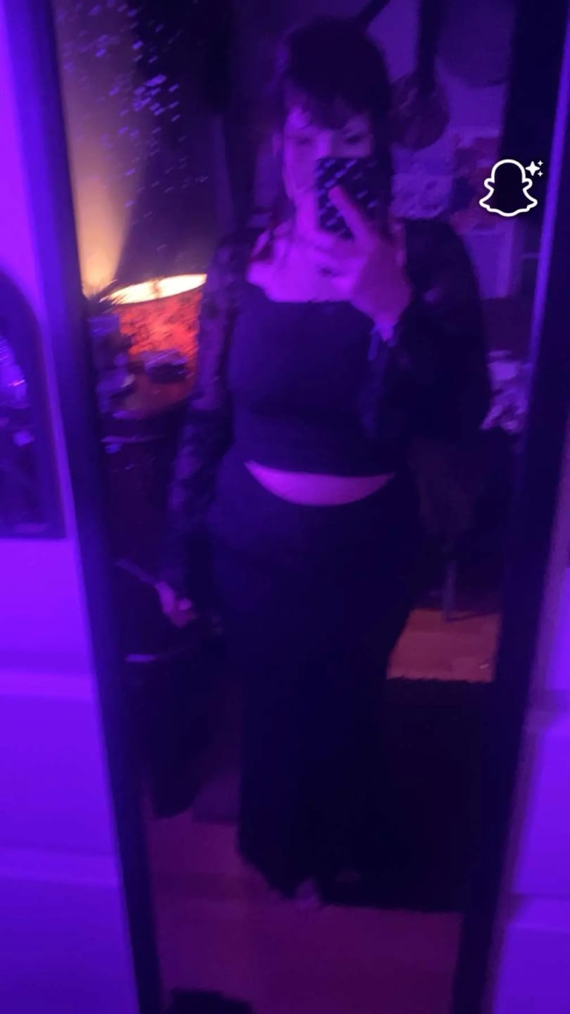 Customer photo review of Claressa Low-Waisted Pleated Midi Skirt