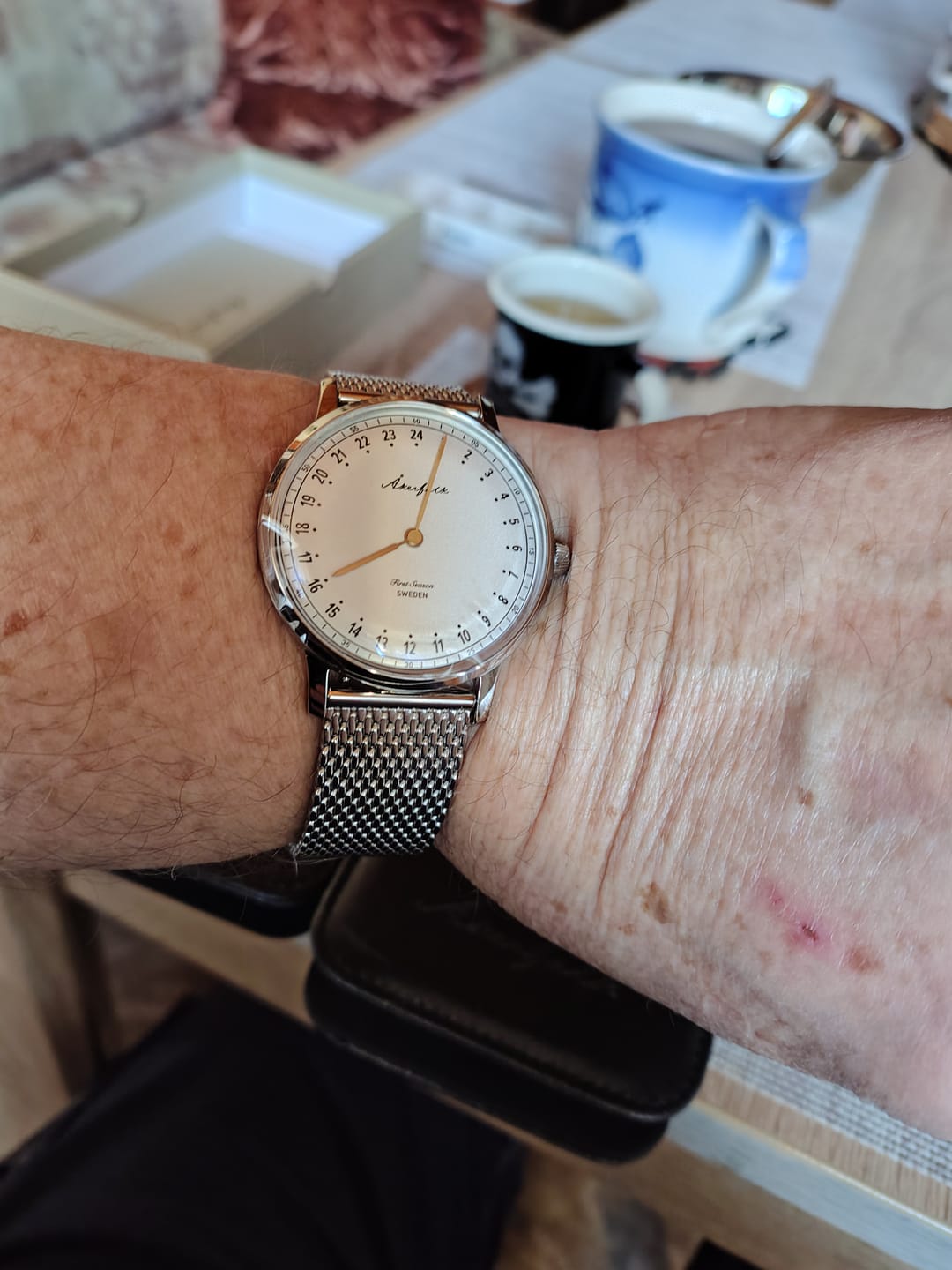 Customer photo review of First Season Silver White with Silver Mesh