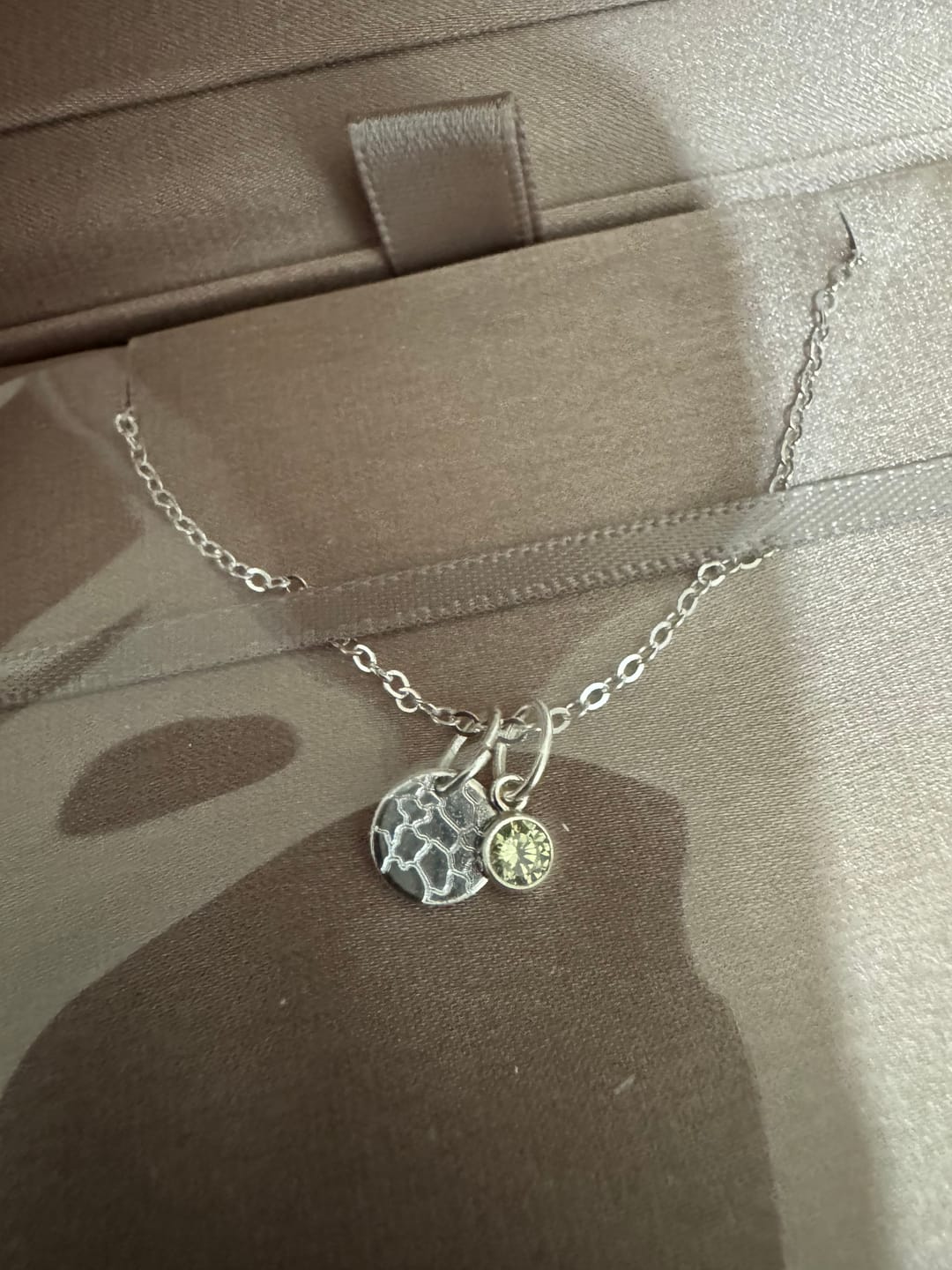 Customer photo review of Akela Tiny Focus Noseprint Necklace