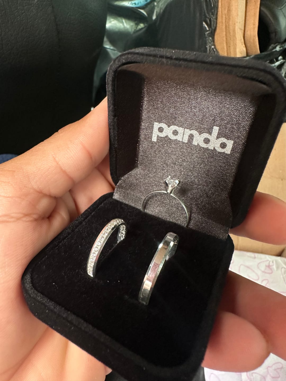 Customer photo review of Par de Alianças em Prata 950 3mm - Oia