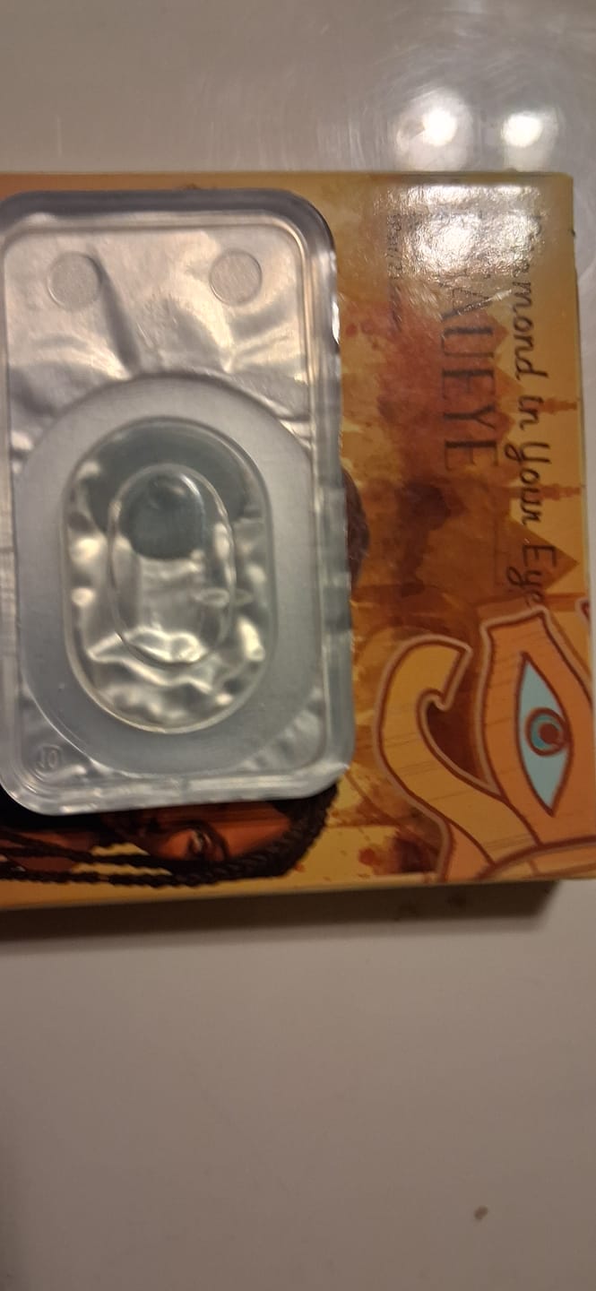 Customer photo review of New York Blue Prescription Colored Contact Lenses
