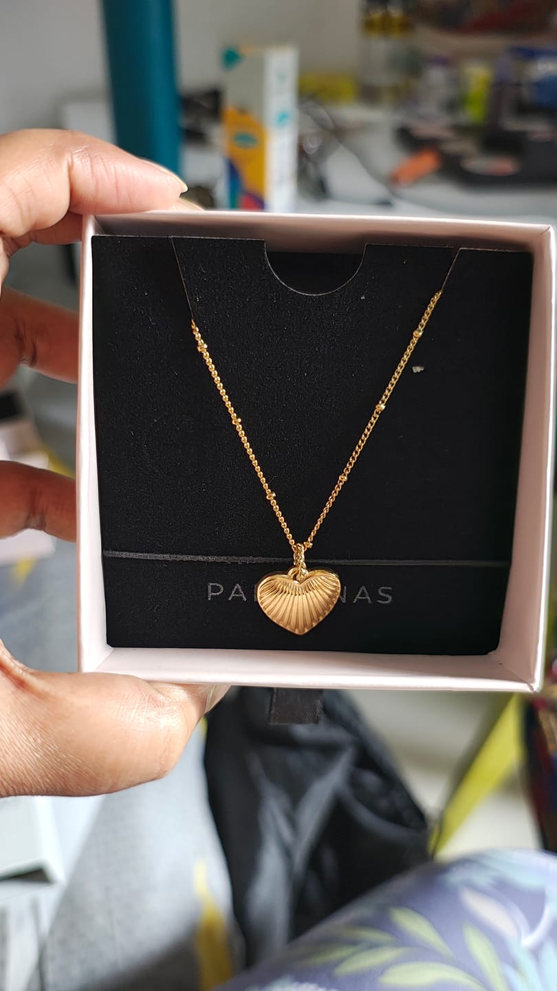 Customer photo review of Heart Rays Necklace