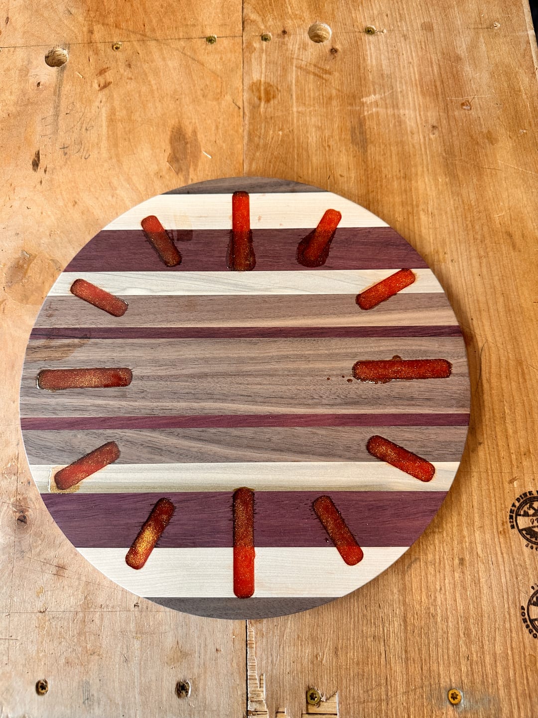 Customer photo review of 12x1" Deep Clock Silicone Mold For Epoxy Resin - 12" Clock Mold Style 1